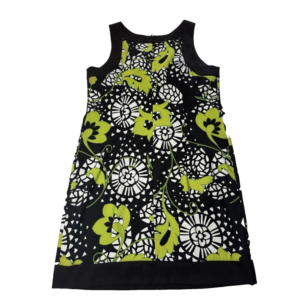 DRESSBARN Women's 16 Mod Floral Sleeveless Sheath Dress Size - Picture 5 of 13